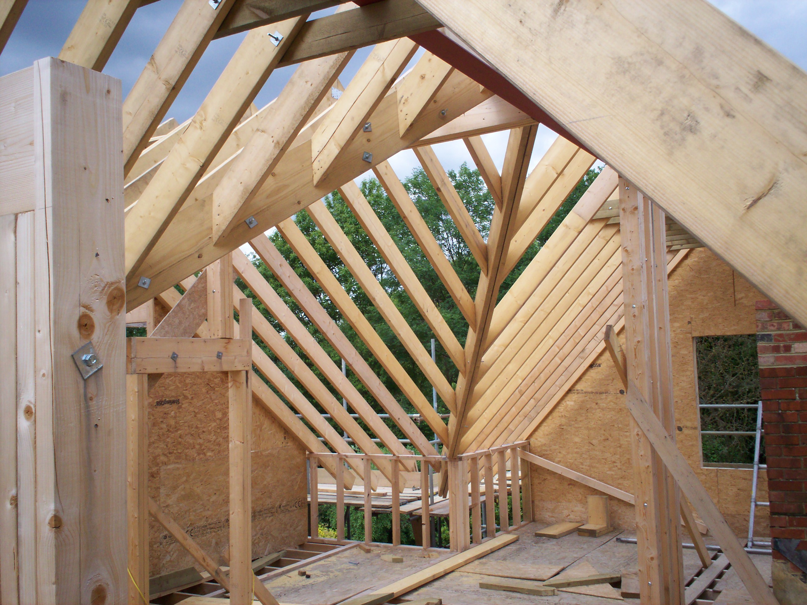 Timber frame build with cut and pitch roof - AN Carpentry